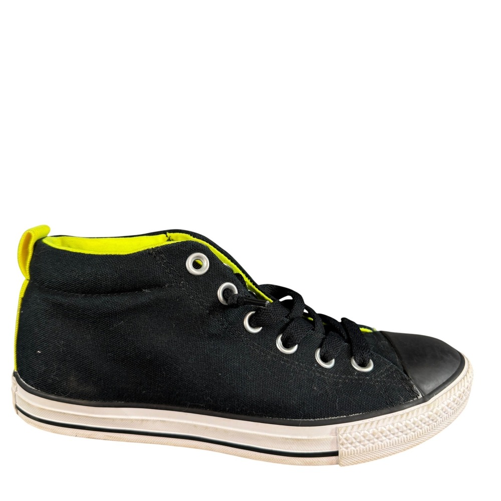 Converse Chuck Taylor All Star Madison Mid Black Neon Lime Green Sneakers Size 5
